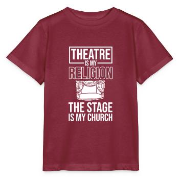 Théâtre Théâtre - T-shirt bio MINI CREATOR Stanley/Stella Enfant - bordeaux - Devant - Kain (125cm)