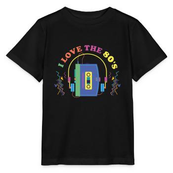 Retro 80s Era Vintage Eighties 80s - Stanley/Stella MINI CREATOR Kids’ T-Shirt - black - Front - Mikhail (115cm)