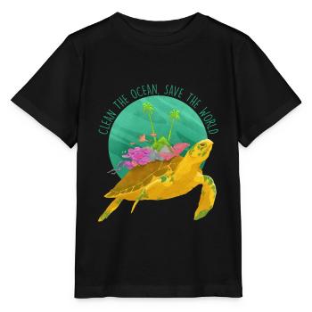 Animal sea animal rights activist ocean fish - Stanley/Stella MINI CREATOR Kids’ T-Shirt - black - Front - Mikhail (115cm)