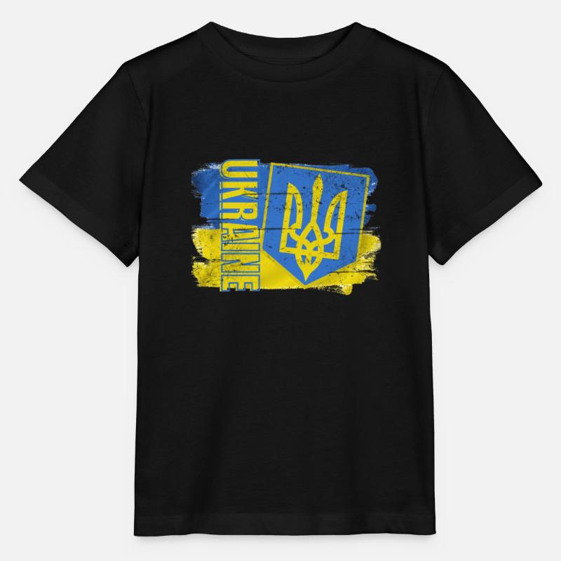 Ukraine drapeau ukrainien Trident Armoiries - T-shirt bio MINI CREATOR Stanley/Stella Enfant - noir