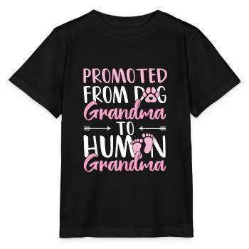 Promoted Dog Grandma Human Grandma Zukünftige Oma - Stanley/Stella Kinder T-Shirt MINI CREATOR  - Schwarz - Vorne - Mikhail (115cm)