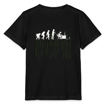 Evolution Ordinateur Détrissement Bürarbeit Cadeau - T-shirt bio MINI CREATOR Stanley/Stella Enfant - noir - Devant - Mikhail (115cm)