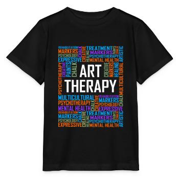 Art-thérapie - Mots - T-shirt bio MINI CREATOR Stanley/Stella Enfant - noir - Devant - Mikhail (115cm)