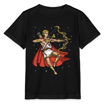 Dieu grec antique Apollon - T-shirt bio MINI CREATOR Stanley/Stella Enfant - noir - Devant - Mikhail (115cm)