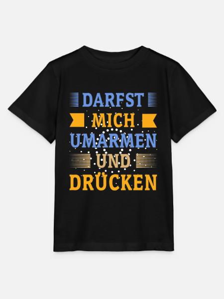 DARFST MICH UMARMEN UND DRÜCKEN - Stanley/Stella Kinder T-Shirt MINI CREATOR  - Schwarz