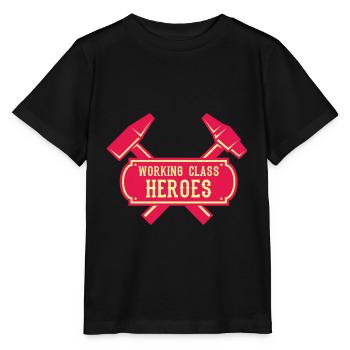 WORKING CLASS HEROES Auto mécanicien team - T-shirt bio MINI CREATOR Stanley/Stella Enfant - noir - Devant - Mikhail (115cm)