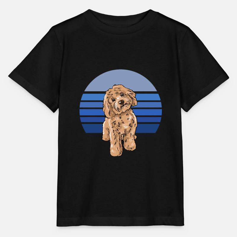 Cockapoo Blau Retro - Stanley/Stella Kinder T-Shirt MINI CREATOR  - Schwarz