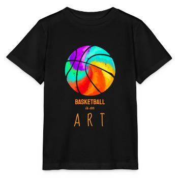 Basketball - This is an Art - Court Varsity Art - Stanley/Stella MINI CREATOR Kids’ T-Shirt - black - Front - Mikhail (115cm)