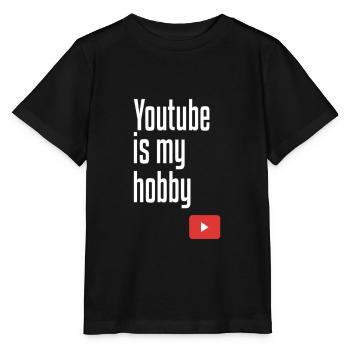 Youtube is my hobby - T-shirt bio MINI CREATOR Stanley/Stella Enfant - noir - Devant - Mikhail (115cm)