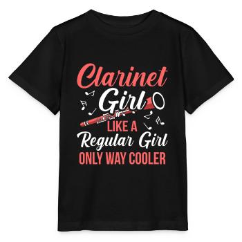 clarinet - Stanley/Stella MINI CREATOR Kids’ T-Shirt - black - Front - Mikhail (115cm)
