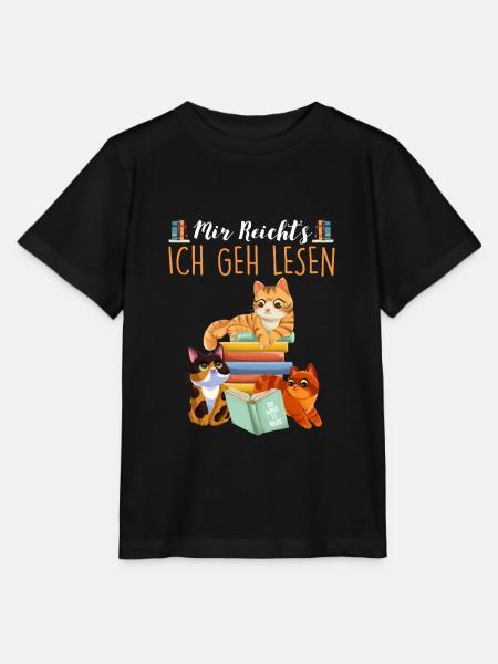 Mir Reicht's Ich geh Lesen Bücher Lesefan Bücherwu - Stanley/Stella Kinder T-Shirt MINI CREATOR  - Schwarz