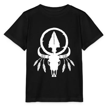 Indianer Ureinwohner Traumfänger Cowboy Western - Stanley/Stella Kinder T-Shirt MINI CREATOR  - Schwarz - Vorne - Mikhail (115cm)