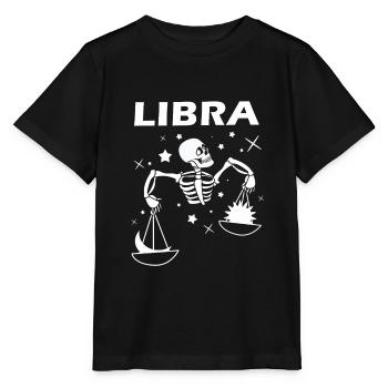 Libra Sternzeichen Waage Zodiac - Stanley/Stella Kinder T-Shirt MINI CREATOR  - Schwarz - Vorne - Mikhail (115cm)