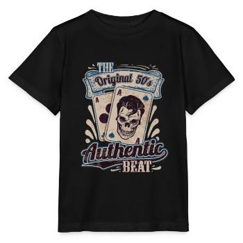Rock Music Poker Ace Cards Rockabilly Skull - Stanley/Stella MINI CREATOR Kids’ T-Shirt - black - Front - Mikhail (115cm)