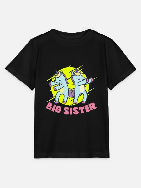 Große Schwester Familie Geschwister Geschenk - Stanley/Stella T-shirt MINI CREATOR til børn - sort