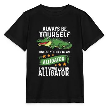Alligator - Stanley/Stella Kinder T-Shirt MINI CREATOR  - Schwarz - Vorne - Mikhail (115cm)