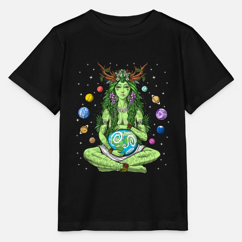 Déesse Gaia - T-shirt bio MINI CREATOR Stanley/Stella Enfant - noir