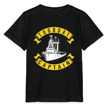 Remorqueur capitaine - T-shirt bio MINI CREATOR Stanley/Stella Enfant - noir - Devant - Mikhail (115cm)