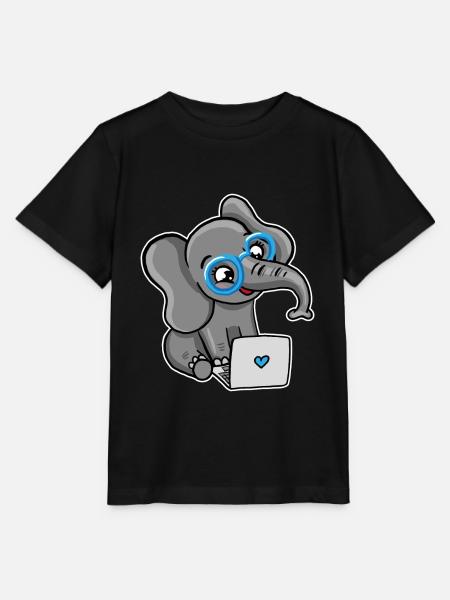 Geek Elephant - Stanley/Stella Kinder T-Shirt MINI CREATOR - Schwarz