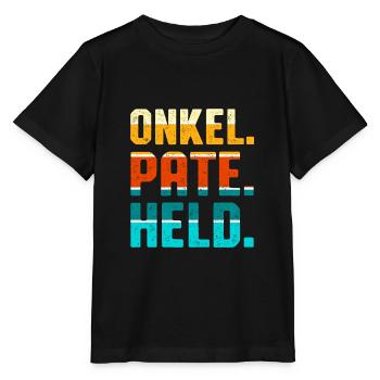 Onkel Pate Held - Stanley/Stella Kinder T-Shirt MINI CREATOR  - Schwarz - Vorne - Mikhail (115cm)