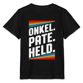 Onkel Pate Held - Stanley/Stella Kinder T-Shirt MINI CREATOR  - Schwarz - Vorne - Mikhail (115cm)