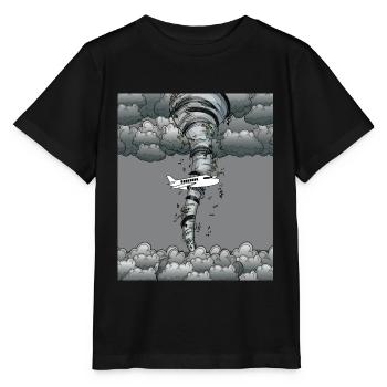 Tornado Flugzeug Sturm Wetter - Stanley/Stella Kinder T-Shirt MINI CREATOR  - Schwarz - Vorne - Mikhail (115cm)