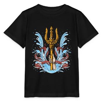 Poseidon Trident - Stanley/Stella MINI CREATOR Kids’ T-Shirt - black - Front - Mikhail (115cm)