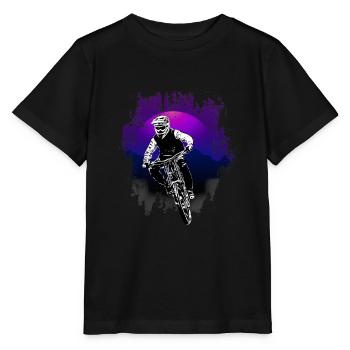 Mountain Biker / MTB Downhill Fahrrad geschenk - Stanley/Stella Kinder T-Shirt MINI CREATOR  - Schwarz - Vorne - Mikhail (115cm)