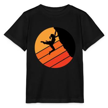 climbing bouldering rock climbing mountain sports - Stanley/Stella MINI CREATOR Kids’ T-Shirt - black - Front - Mikhail (115cm)