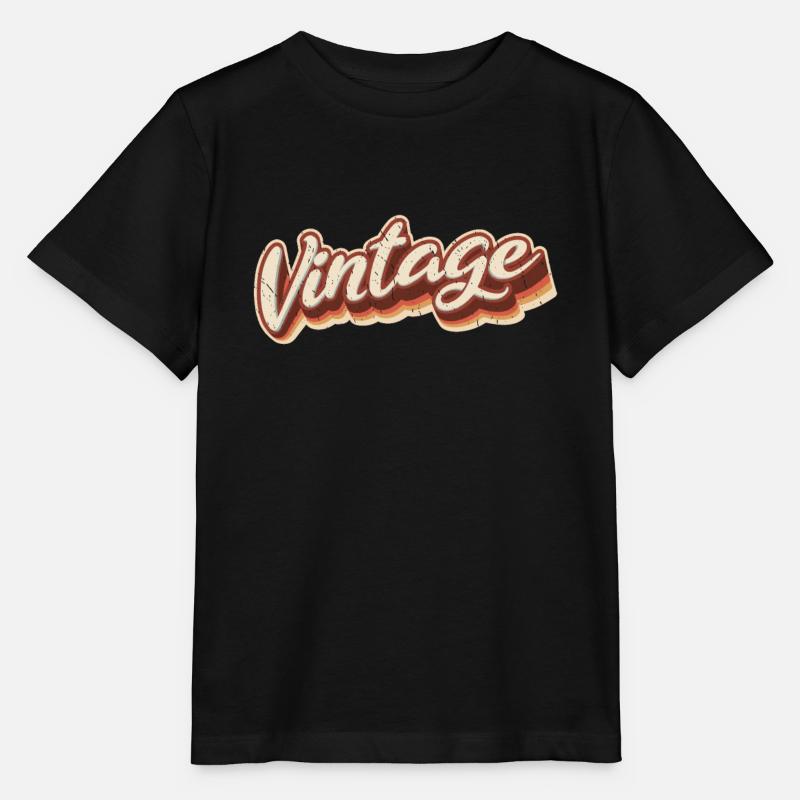 Vintage - Stanley/Stella MINI CREATOR Kids’ T-Shirt - black