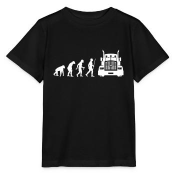 Evolution Truck Driver - Stanley/Stella MINI CREATOR Kids’ T-Shirt - black - Front - Mikhail (115cm)