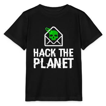 HACK DEN PLANETEN - Cybersecurity Hacker Hacking - Stanley/Stella Kinder T-Shirt MINI CREATOR  - Schwarz - Vorne - Mikhail (115cm)