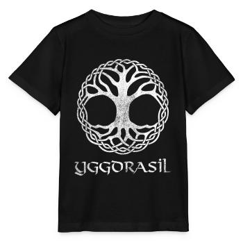 Yggdrasil World Tree World Ash Nordic - Stanley/Stella MINI CREATOR Kids’ T-Shirt - black - Front - Mikhail (115cm)