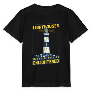 Lighthouse Seaside Nautical Lighthouses - Stanley/Stella MINI CREATOR Kids’ T-Shirt - black - Front - Mikhail (115cm)