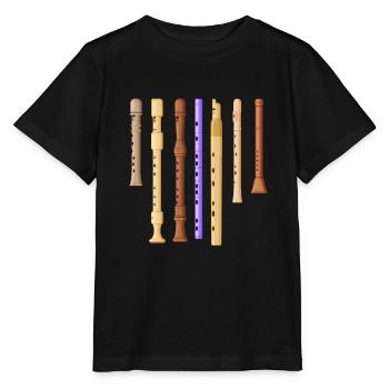 Flûte traversière Flûte de flûte de flûte de la flûte cadeau Drôle de traverse - T-shirt bio MINI CREATOR Stanley/Stella Enfant - noir - Devant - Mikhail (115cm)