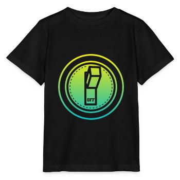 off button - Stanley/Stella Kinder T-Shirt MINI CREATOR  - Schwarz - Vorne - Mikhail (115cm)