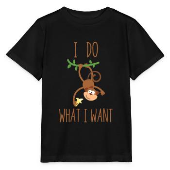 Anything but monkeys - Stanley/Stella MINI CREATOR Kids’ T-Shirt - black - Front - Mikhail (115cm)