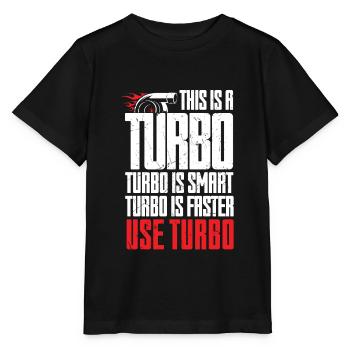 Turbo Is Smart Faster Use Turbo Charger - Stanley/Stella MINI CREATOR Kids’ T-Shirt - black - Front - Mikhail (115cm)