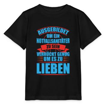 Notfallsanitäter Geschenk Notarzt Krankenwagen - Stanley/Stella Kinder T-Shirt MINI CREATOR  - Schwarz - Vorne - Mikhail (115cm)