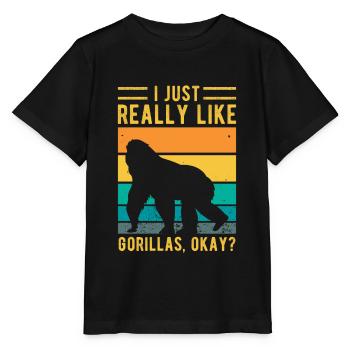 Gorilla - T-shirt bio MINI CREATOR Stanley/Stella Enfant - noir - Devant - Mikhail (115cm)