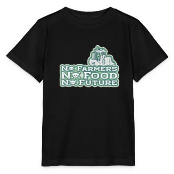 No Farmers No Food No Future Traktor - Stanley/Stella Kinder T-Shirt MINI CREATOR  - Schwarz - Vorne - Mikhail (115cm)