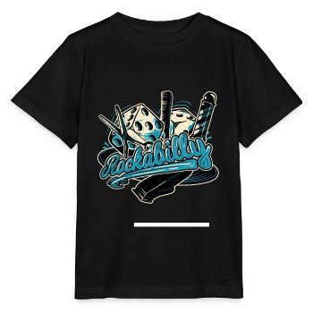 Rock Rockabilly Hairdresser Scissors Comb Barber - Stanley/Stella MINI CREATOR Kids’ T-Shirt - black - Front - Mikhail (115cm)