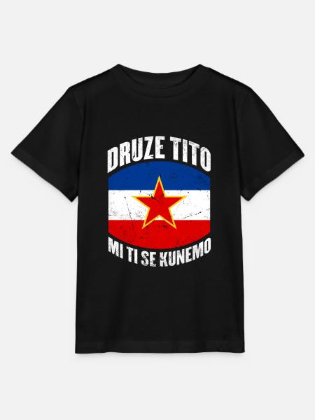 Tito SFRJ Jugoslawien Balkan Druze Tito - Stanley/Stella Kinder T-Shirt MINI CREATOR  - Schwarz