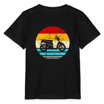 Motorroller Rollerfahrer Motorrad - Stanley/Stella Kinder T-Shirt MINI CREATOR  - Schwarz - Vorne - Mikhail (115cm)