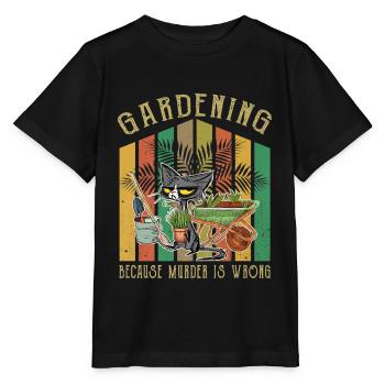 Jardin jardin jardinier Jardinage - T-shirt bio MINI CREATOR Stanley/Stella Enfant - noir - Devant - Mikhail (115cm)