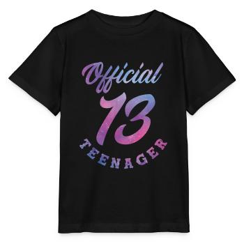 13th Birthday Girl Teen Teen - Stanley/Stella MINI CREATOR Kids’ T-Shirt - black - Front - Mikhail (115cm)