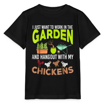 Jardin jardin jardinier Jardinage - T-shirt bio MINI CREATOR Stanley/Stella Enfant - noir - Devant - Mikhail (115cm)