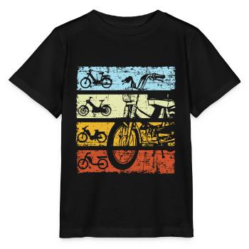 Mobylette Mobylette Scooter Maxi Mobylette Rétro - T-shirt bio MINI CREATOR Stanley/Stella Enfant - noir - Devant - Mikhail (115cm)