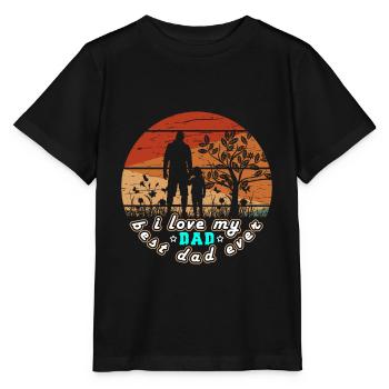 Ich liebe meinen Vater besten Vater überhaupt - Stanley/Stella Kinder T-Shirt MINI CREATOR  - Schwarz - Vorne - Mikhail (115cm)