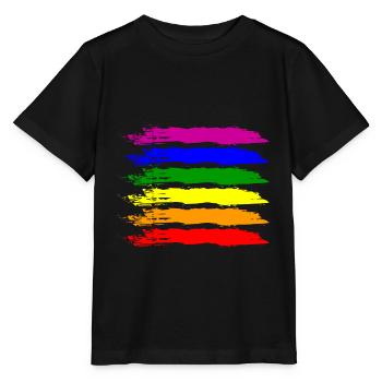 PRIDE FLAG LGBT Pride Gay Pride Month LGBTQ Drapeau - T-shirt bio MINI CREATOR Stanley/Stella Enfant - noir - Devant - Mikhail (115cm)